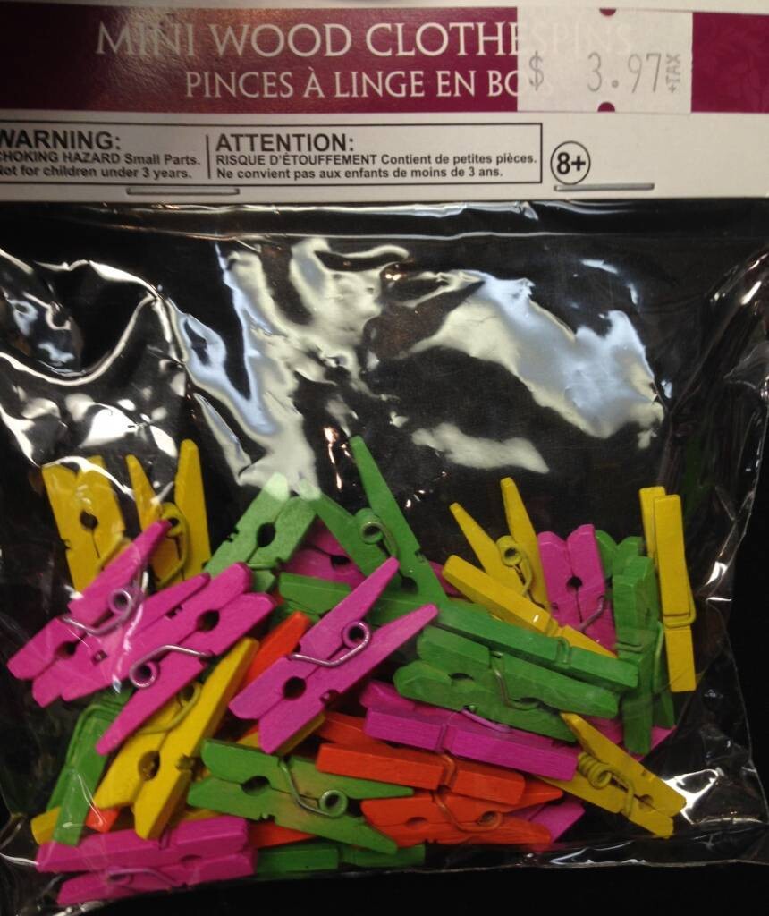 Wood Clothespins - Mini - Neon - 32pk