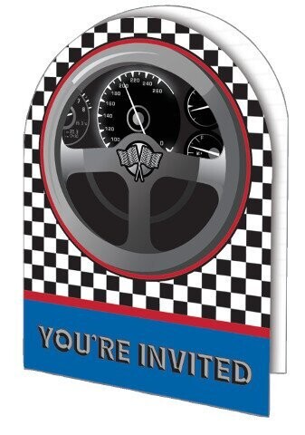 Invitations-Racing Fanatic-8pkg