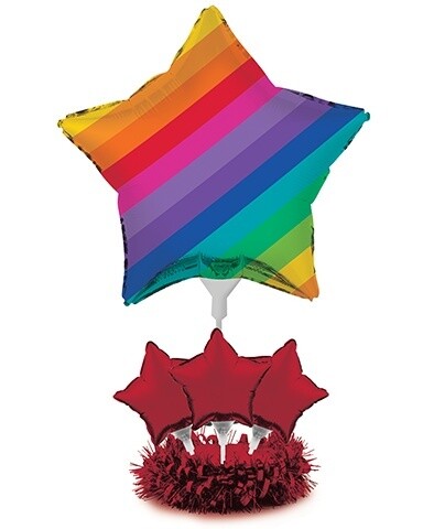 Centerpiece Kit-Balloon-Rainbow-1pkg-24&quot;