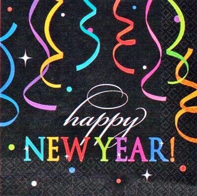 Napkins-BEV-New Year-Streamer-16pk-2ply