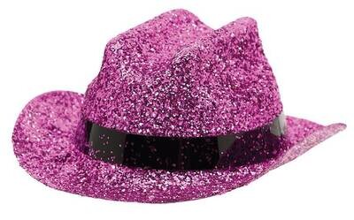 Pink Glitter Mini Cowboy Hat