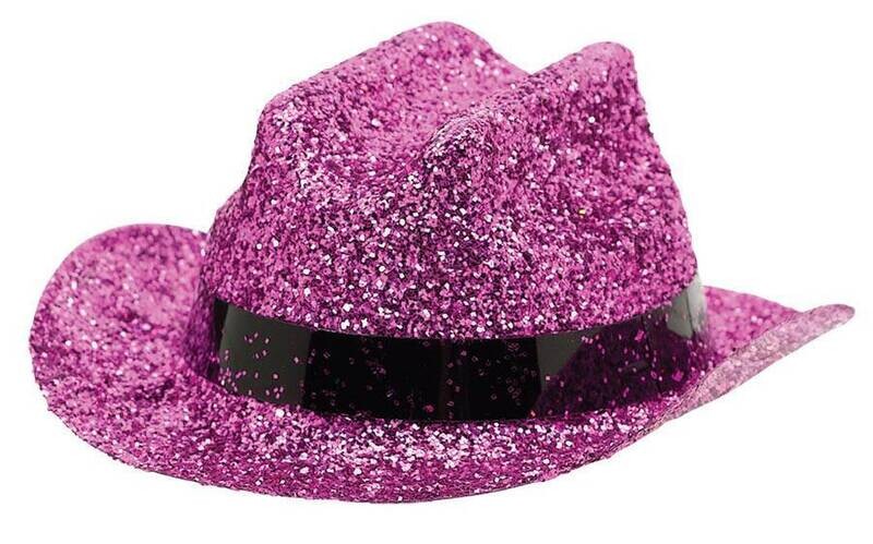 Pink Glitter Mini Cowboy Hat
