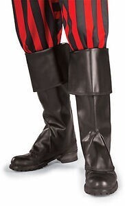 Costume Accessory-High Black Pirate Boot Tops-1pkg