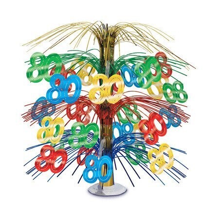 Centerpiece-Multi Color Cascade-80th Celebration-1pkg-18&quot;