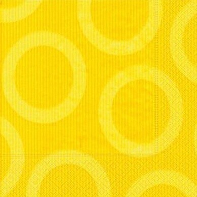 Napkins-LN-Circle Yellow-20pkg-3ply (Discontinued)