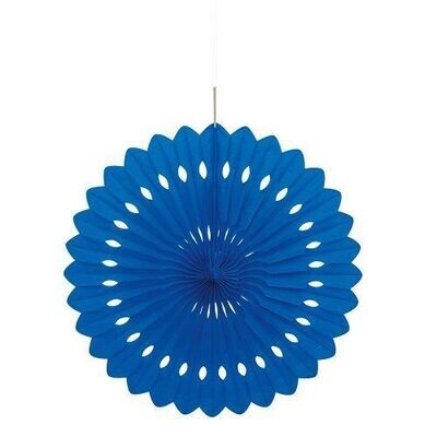 Hanging Decorations-Decorative Fan-Royal Blue-Paper-16&quot;
