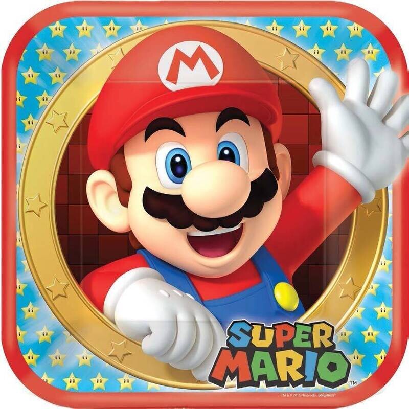 Plates-LN-Super Mario-8pk-Paper