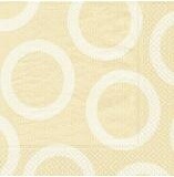 Napkins-BEV-Cream Circles-20pkg-3ply- Discontinued/Final Sale