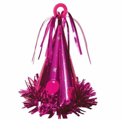 Balloon Weight-Party Hat-Hot Pink-6oz