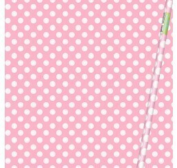 Gift wrap-Light Pink Polka Dots-30&#39;&#39; x 5&#39;