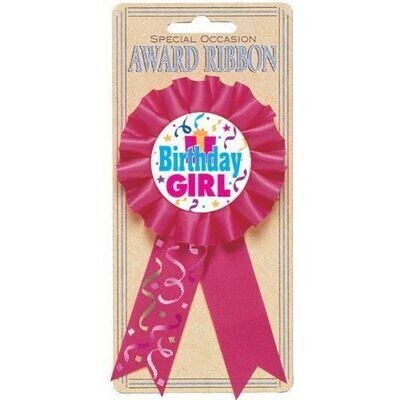 Award Ribbon -Bday Girl-5.5&#39;&#39;