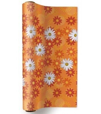 Non-Woven Table Runner- Daisies All Over- 1ply(157.5&quot;x12.8&quot;)