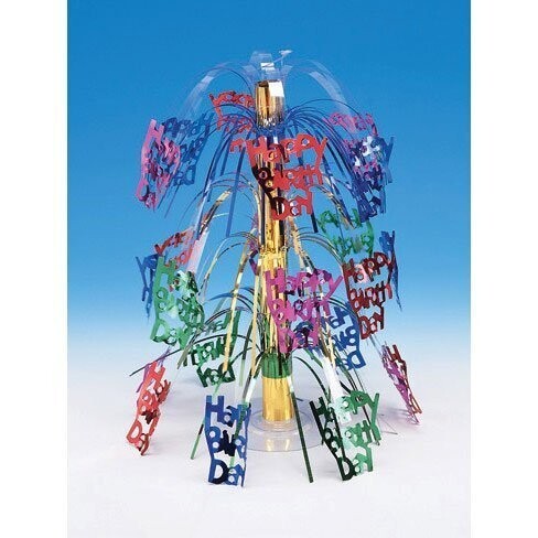 Centerpiece-Foil Cascade-Happy Birthday-1pkg-18&quot;