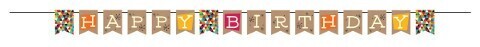 Pennant Banner-Birthday Kraft-1pkg-9ft