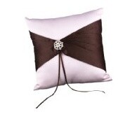 Ring Pillow-Pink and Brown-7&#39;&#39; x 7&#39;&#39;