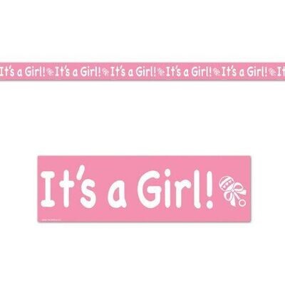 Party Tape-It&#39;s a Girl-20ft x3in