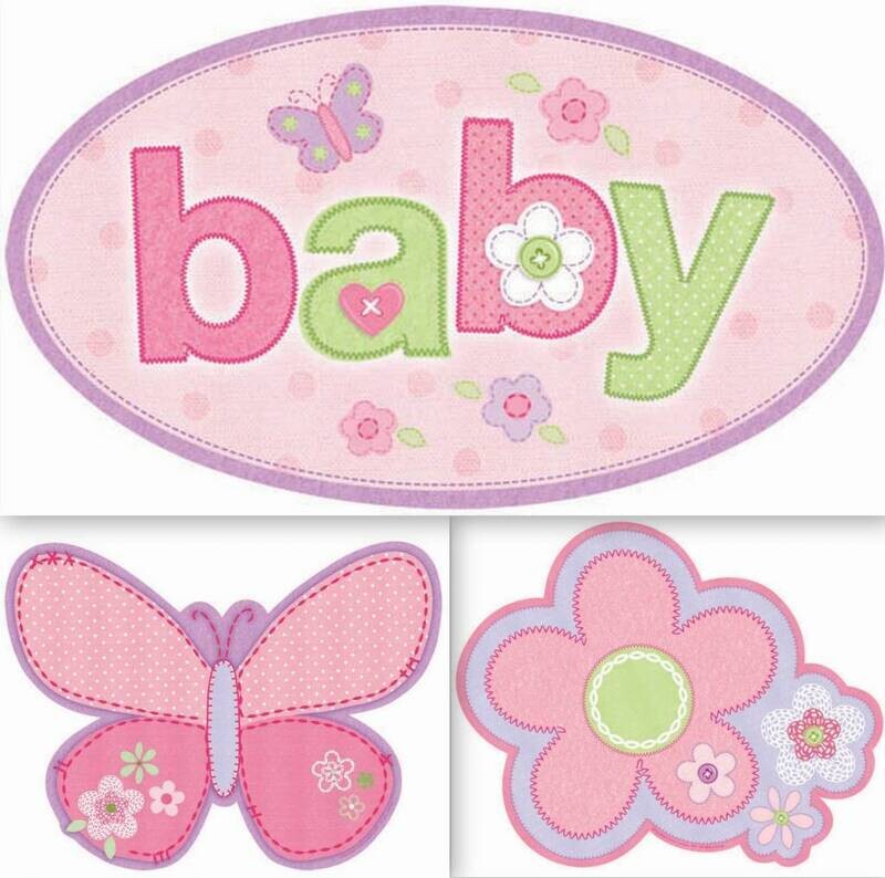 Cutouts-Carter&#39;s Baby Girl-3pk