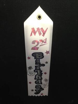 Award Ribbon-My 2nd Birthday-8.25''