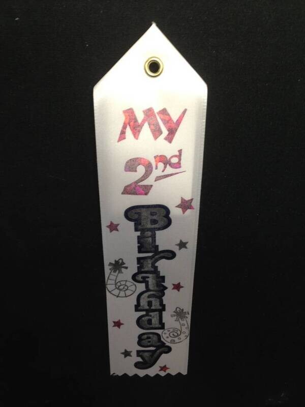 Award Ribbon-My 2nd Birthday-8.25&#39;&#39;