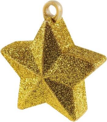 Balloon Weight-Glitter Star-Gold-6oz