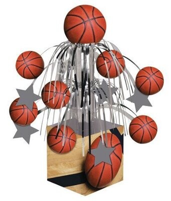 Centerpiece-Foil Cascade-Basketball Fanatic-1pkg-19.25&quot;