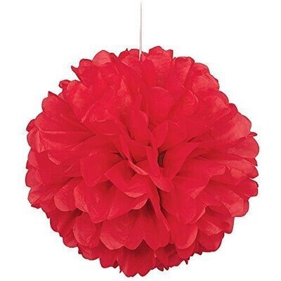 Puff Ball-Red-Paper-16''