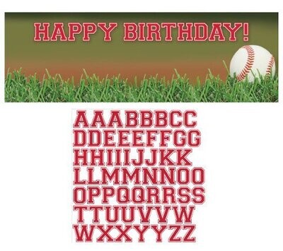Party Banner-Customizable-Baseball -1pkg