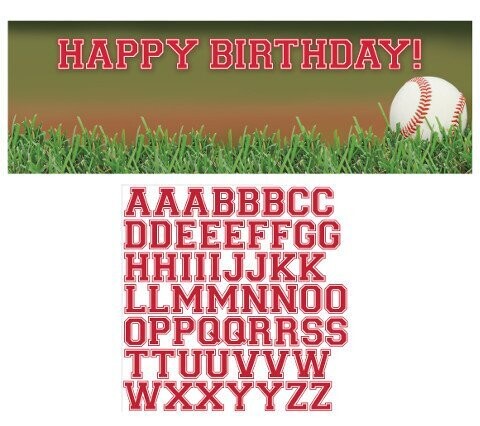 Party Banner-Customizable-Baseball -1pkg