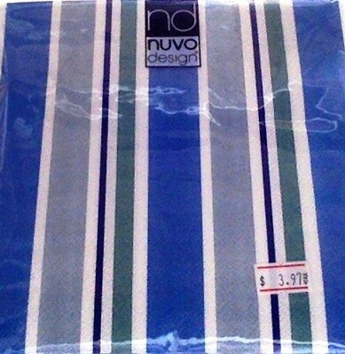 Napkins-LN-Blue Stripes-20pkg-3ply (Discontinued/Final Sale)