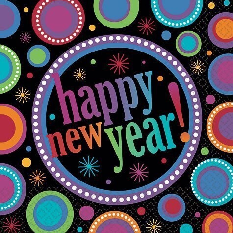 Napkins-LN-Modern New Year-16pk-2ply