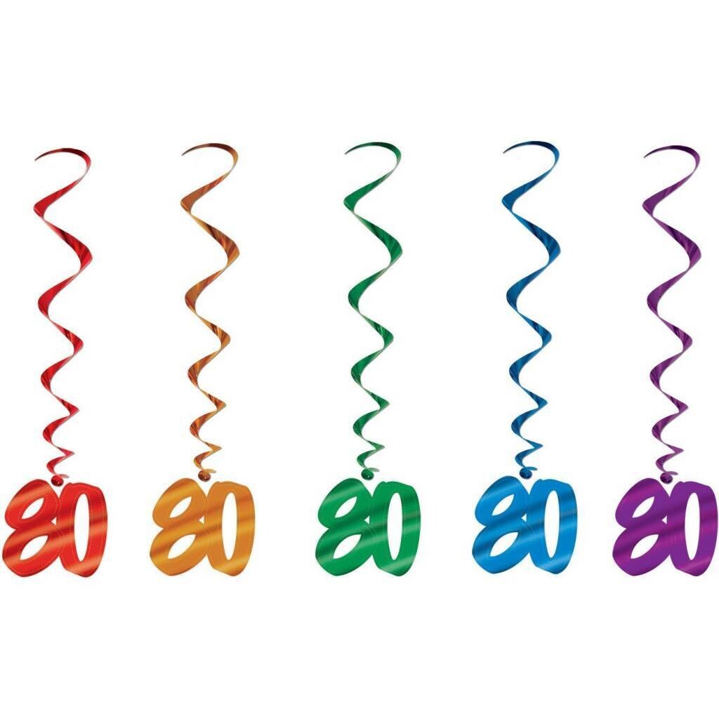 Danglers-Metallic Swirl-80th Celebration-5pkg-40&quot;