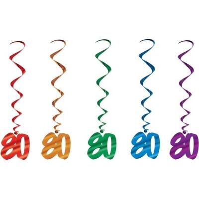 Danglers-Metallic Swirl-80th Celebration-5pkg-40&quot;