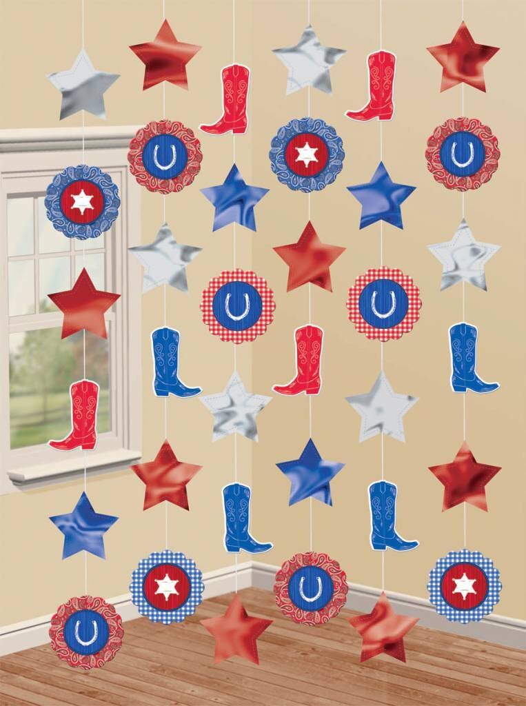 Danglers-String Decorations- Western-6pk/7ft