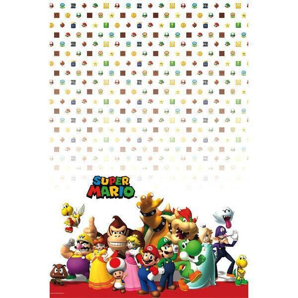 Table Cover-Super Mario-Plastic-1.2m x 1.8m