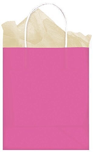 Gift Bag-Medium-Solid Bright Pink-10&#39;&#39;