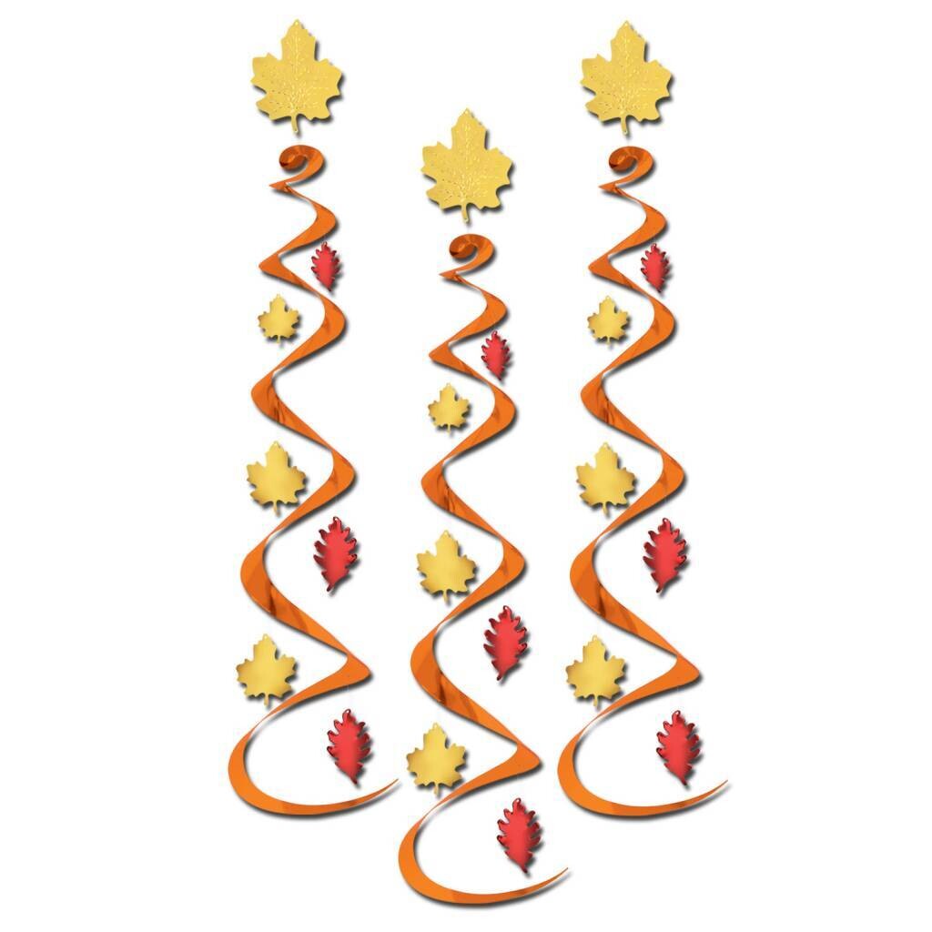 Danglers-Foil Swirl-Fall Leaves-3pkg-30&quot;