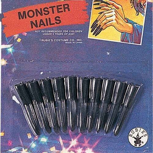 Costume Accessory-Long Black Monster Nails-10pcs