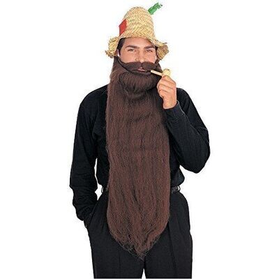 Costume Accessory-Long Brown Beard and Moustache-1pkg