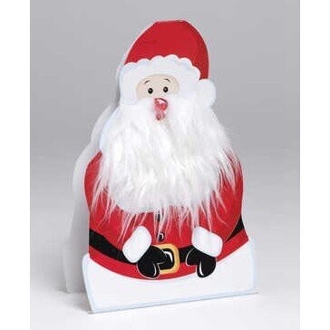Tabletop Decoration-Fur-Rific Santa-Paper