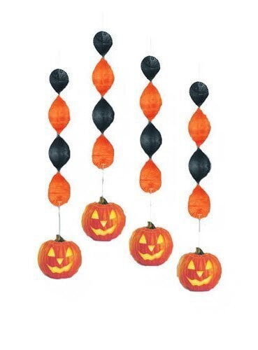 Hanging Decorations-Pumpkins-4pkg-18&quot;