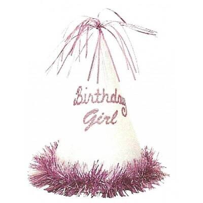 Hats-Birthday Girl-Pink-Foil