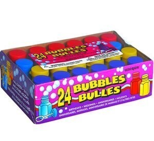 Party Favors- Mini Bubble Bottles- 24pk/17.74mL Each