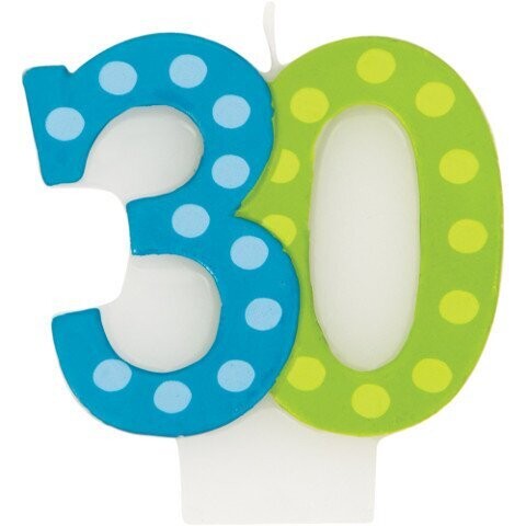 Candle-Bright &amp; Bold 30th Birthday-1pkg