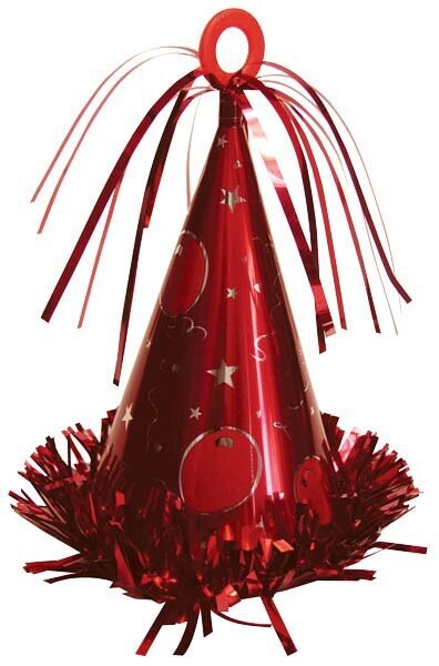 Balloon Weight-Party Hat-Red-6oz