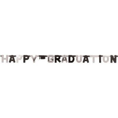 Banner-large-Graduation-Black &amp; Silver-9ft (Seasonal)