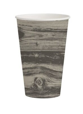 Paper Cups-Ole Fogey Woodgrain-8pkg-12oz - Discontinued