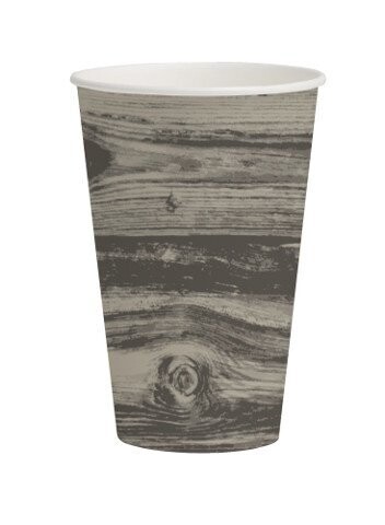 Paper Cups-Ole Fogey Woodgrain-8pkg-12oz - Discontinued