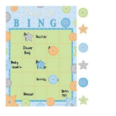 Bingo Game-Cute as a Button Boy-1pkg