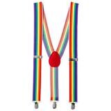 Costume Accessory-Suspenders-Rainbow-1pkg