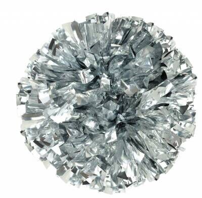 Pom Poms-Silver Foil-25pk